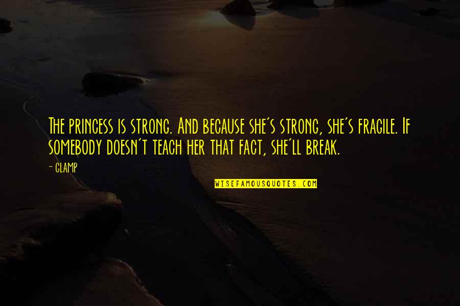 He Knew That When He Kissed This Girl Quote Quotes By CLAMP: The princess is strong. And because she's strong, He Knew That When He Kissed This Girl Quote Quotes By CLAMP: The princess is strong. And because she's strong,