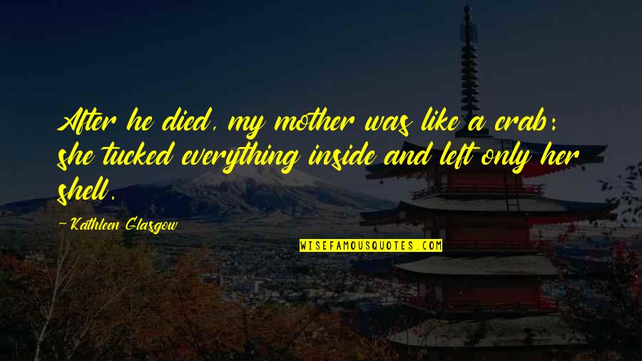 He Left Her Quotes By Kathleen Glasgow: After he died, my mother was like a He Left Her Quotes By Kathleen Glasgow: After he died, my mother was like a