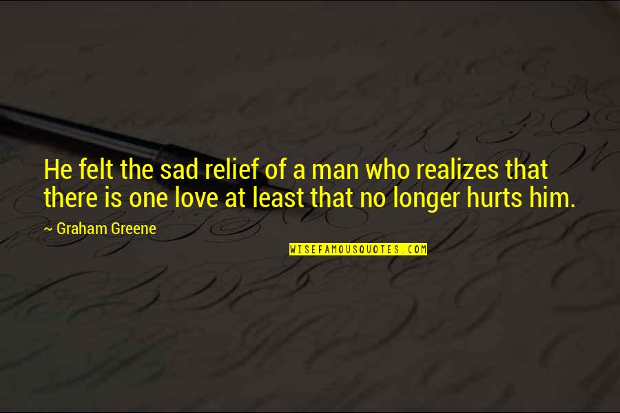 He Man Quotes By Graham Greene: He felt the sad relief of a man