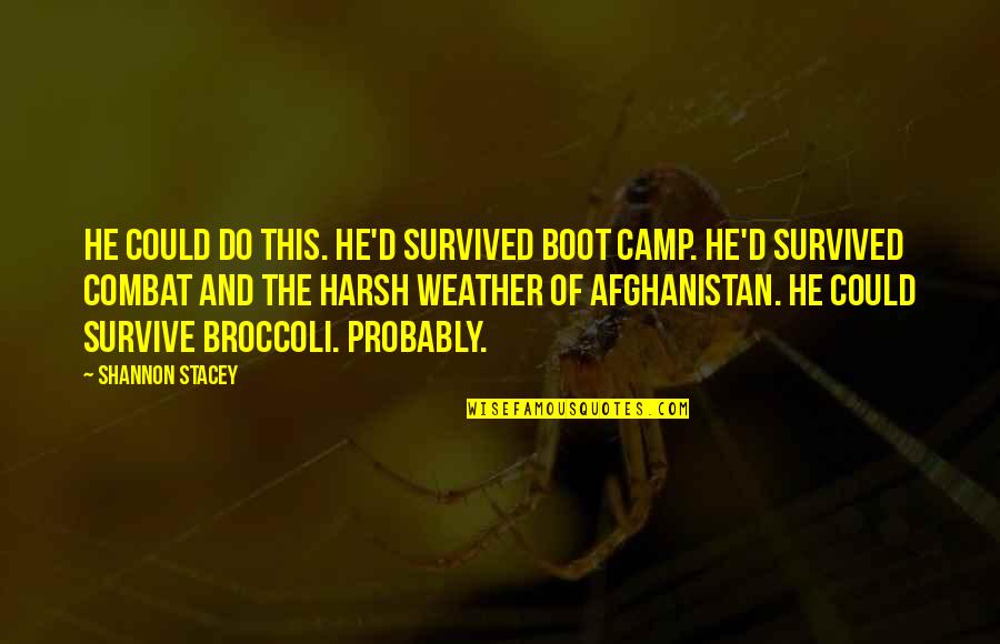 He Survived Quotes By Shannon Stacey: He could do this. He'd survived boot camp.