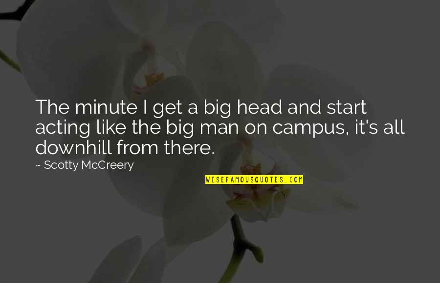 Head Like A Quotes By Scotty McCreery: The minute I get a big head and