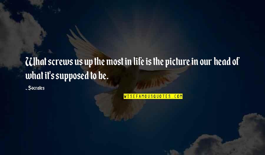 Head Up Quotes By Socrates: What screws us up the most in life