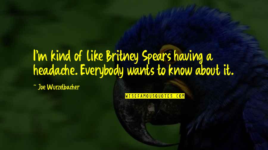 Headache Quotes By Joe Wurzelbacher: I'm kind of like Britney Spears having a