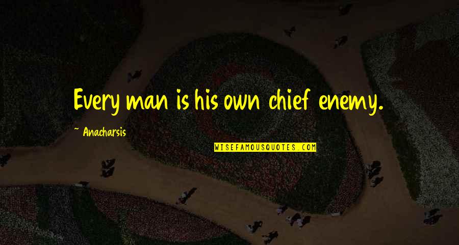 Headed Home Quotes By Anacharsis: Every man is his own chief enemy. Headed Home Quotes By Anacharsis: Every man is his own chief enemy.