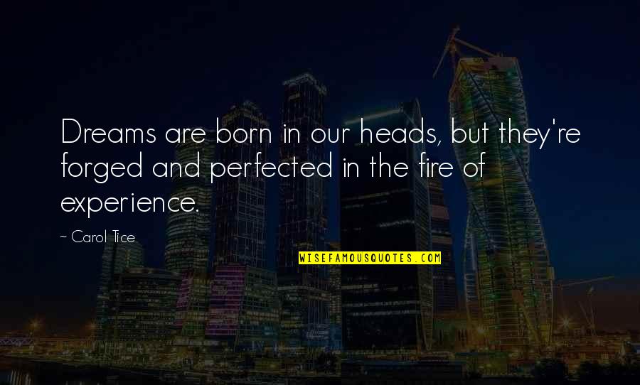 Heads In Quotes By Carol Tice: Dreams are born in our heads, but they're Heads In Quotes By Carol Tice: Dreams are born in our heads, but they're