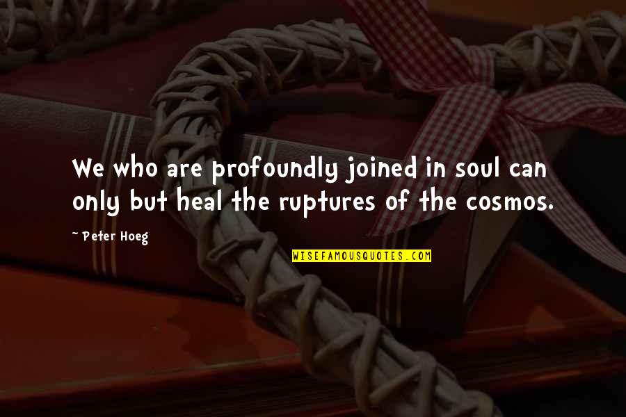 Heal Soul Quotes By Peter Hoeg: We who are profoundly joined in soul can