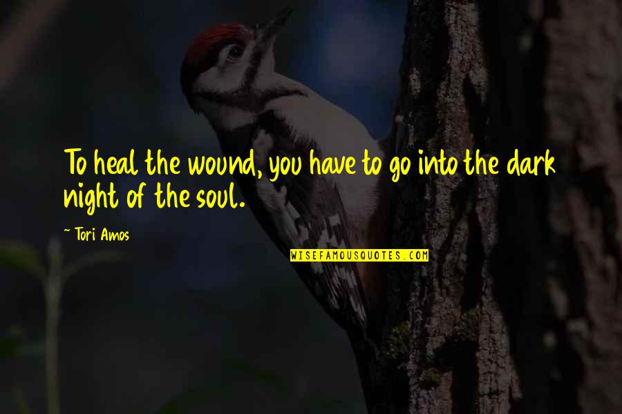 Heal Soul Quotes By Tori Amos: To heal the wound, you have to go