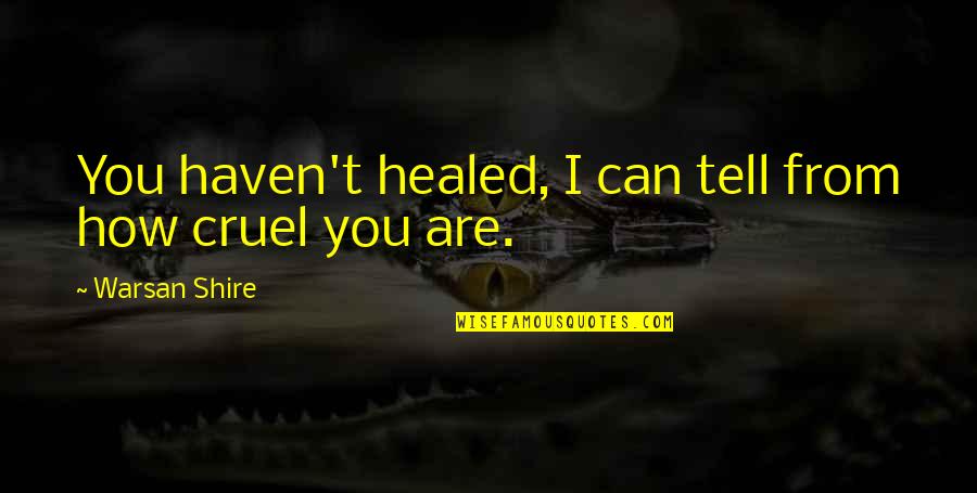 Healed You Quotes By Warsan Shire: You haven't healed, I can tell from how