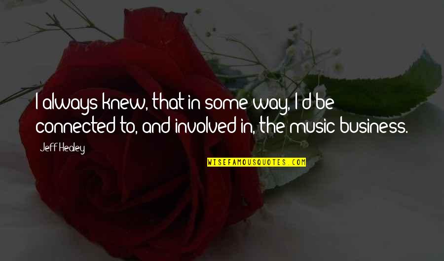 Healey Quotes By Jeff Healey: I always knew, that in some way, I'd