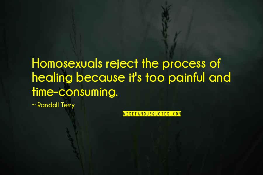 Healing And Time Quotes By Randall Terry: Homosexuals reject the process of healing because it's