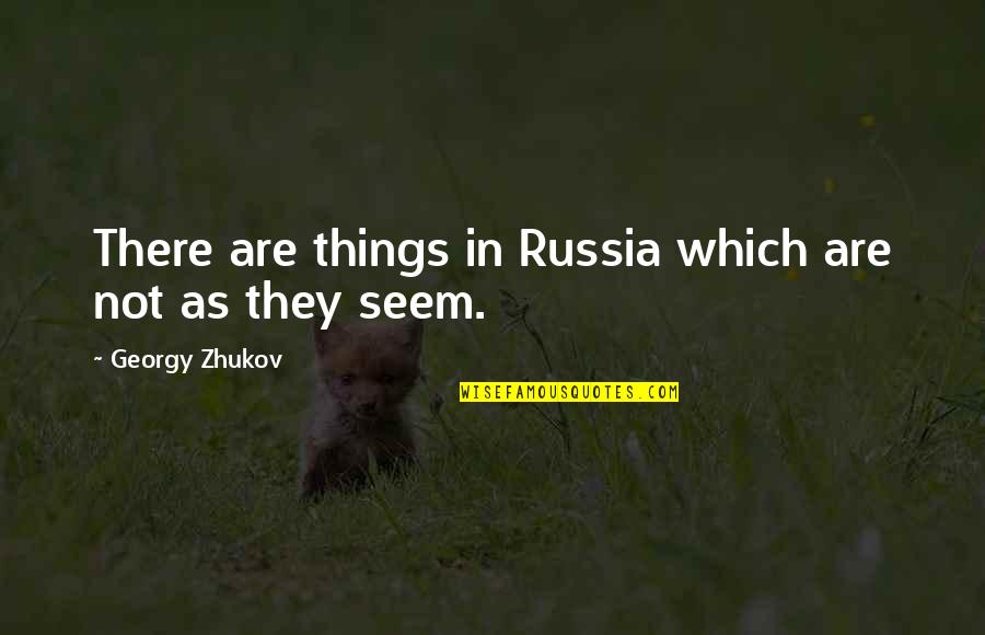 Healing Cat Quotes By Georgy Zhukov: There are things in Russia which are not