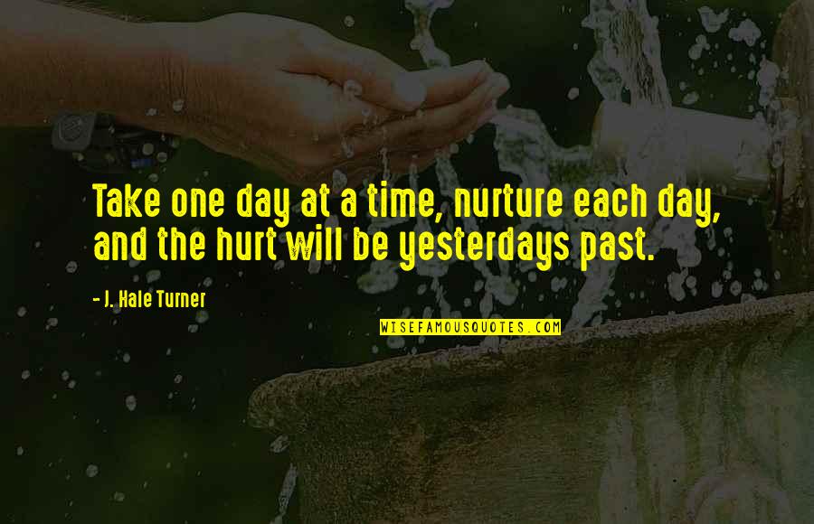 Healing Day By Day Quotes By J. Hale Turner: Take one day at a time, nurture each