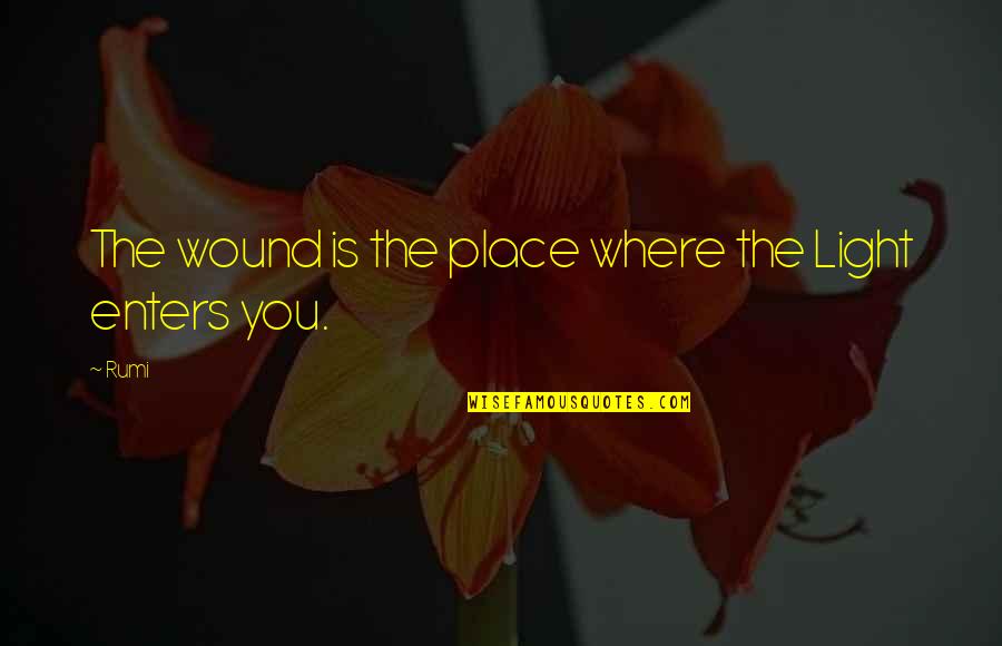 Healing Light Quotes By Rumi: The wound is the place where the Light