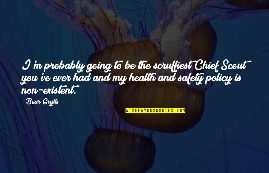 Health And Safety Policy Quotes By Bear Grylls: I'm probably going to be the scruffiest Chief Health And Safety Policy Quotes By Bear Grylls: I'm probably going to be the scruffiest Chief