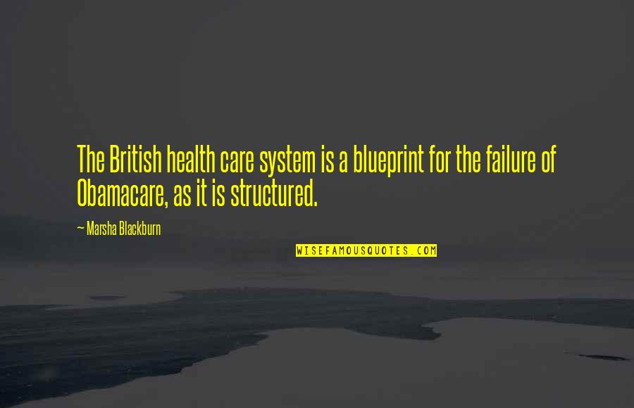 Health Care System Quotes By Marsha Blackburn: The British health care system is a blueprint