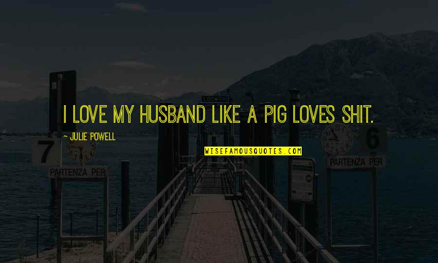 Healthcare Quality Improvement Quotes By Julie Powell: I love my husband like a pig loves