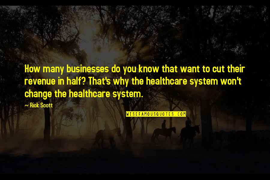 Healthcare's Quotes By Rick Scott: How many businesses do you know that want