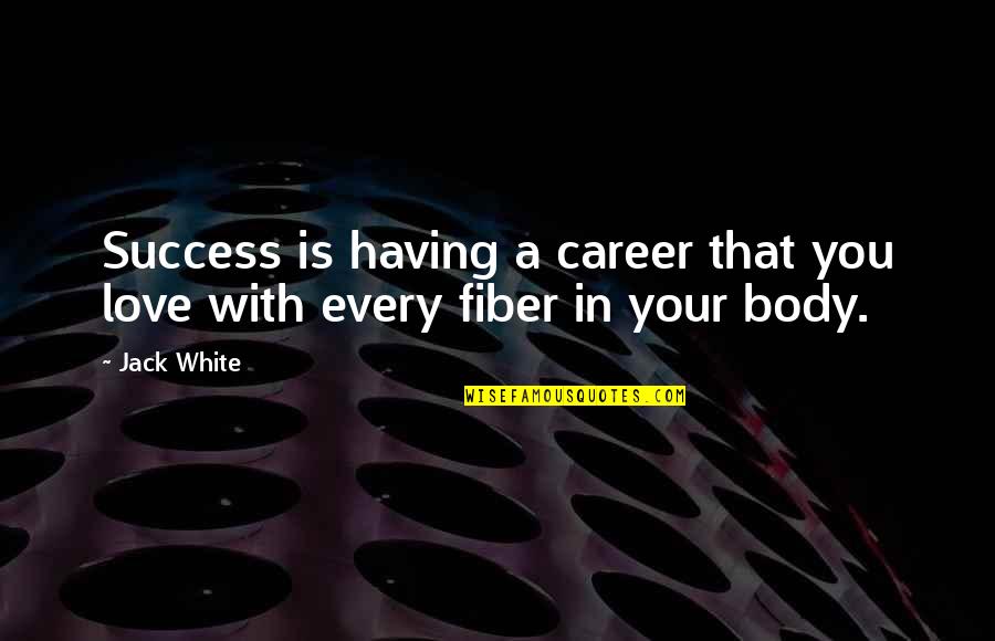 Healthspan Solution Quotes By Jack White: Success is having a career that you love