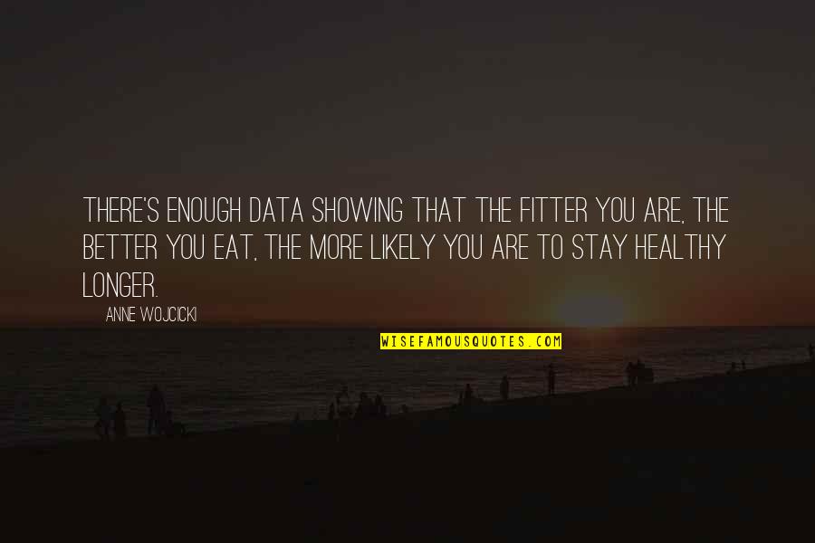 Healthy Eat Quotes By Anne Wojcicki: There's enough data showing that the fitter you