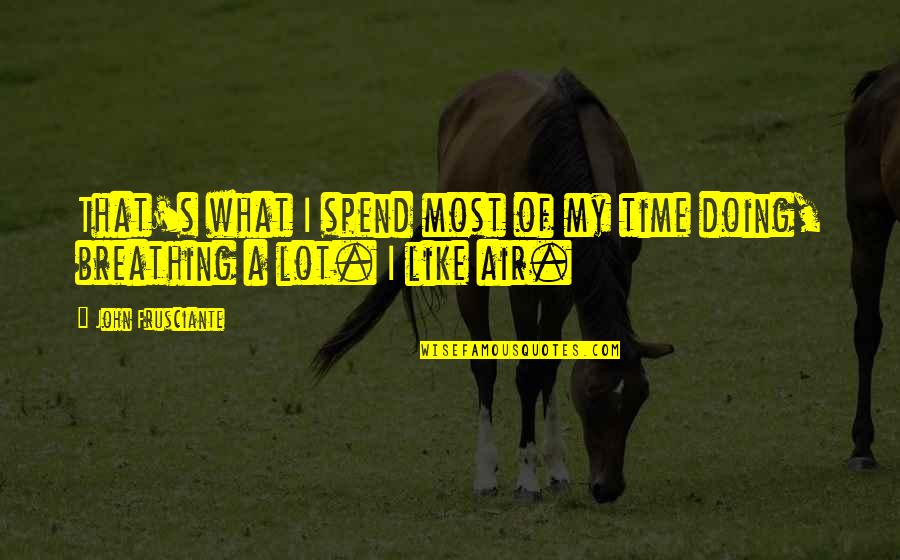 Healthy Walking Quotes By John Frusciante: That's what I spend most of my time