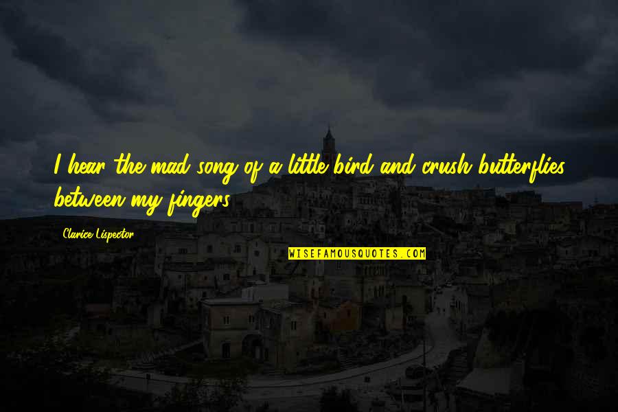 Hear Song Quotes By Clarice Lispector: I hear the mad song of a little