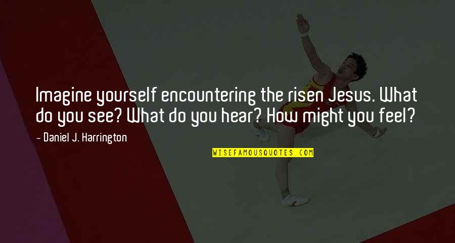 Hear Yourself Quotes By Daniel J. Harrington: Imagine yourself encountering the risen Jesus. What do