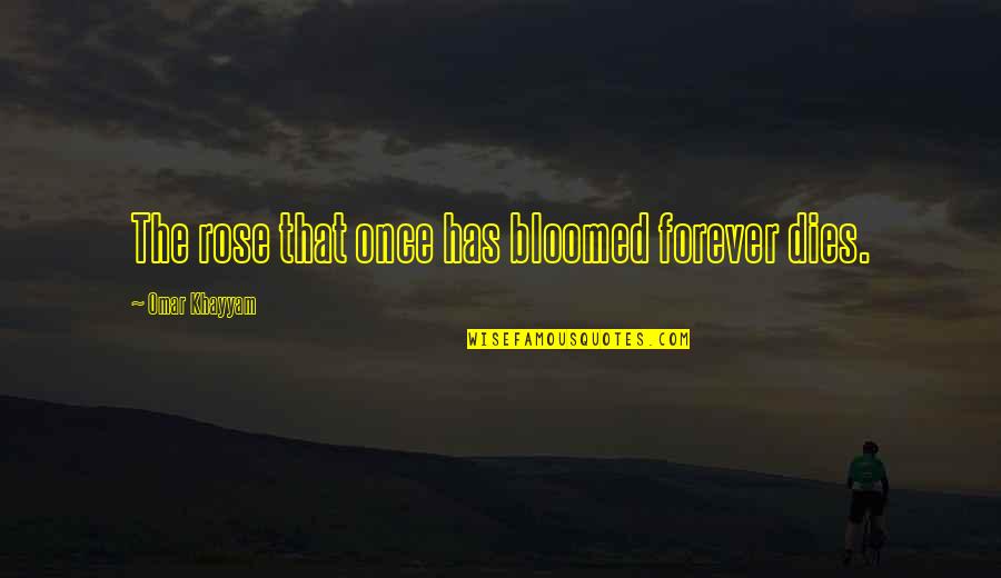 Hearing The Voice Of God Quotes By Omar Khayyam: The rose that once has bloomed forever dies. Hearing The Voice Of God Quotes By Omar Khayyam: The rose that once has bloomed forever dies.