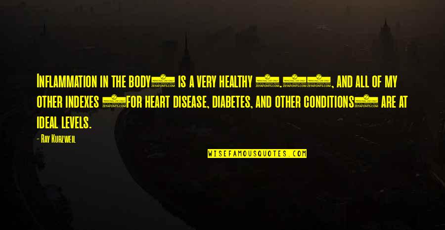 Heart And Body Quotes By Ray Kurzweil: Inflammation in the body) is a very healthy