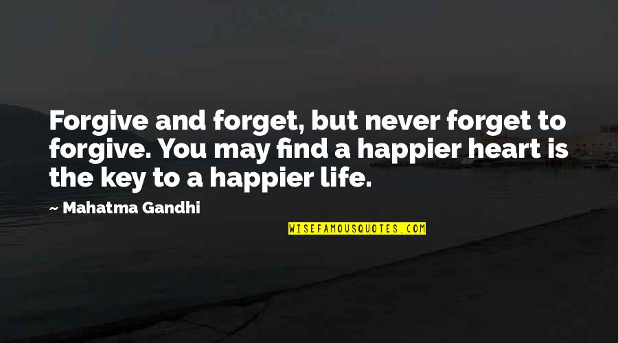 Heart And Key Quotes By Mahatma Gandhi: Forgive and forget, but never forget to forgive.