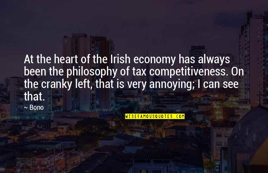 Heart Can See Quotes By Bono: At the heart of the Irish economy has