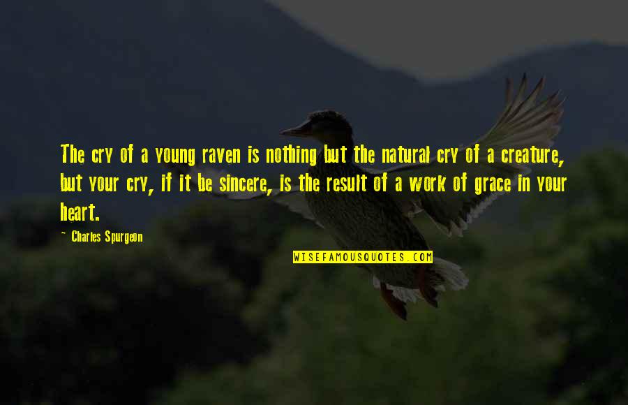 Heart Cry Quotes By Charles Spurgeon: The cry of a young raven is nothing
