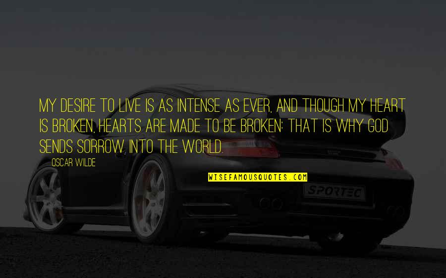 Heart Desire Quotes By Oscar Wilde: My desire to live is as intense as Heart Desire Quotes By Oscar Wilde: My desire to live is as intense as