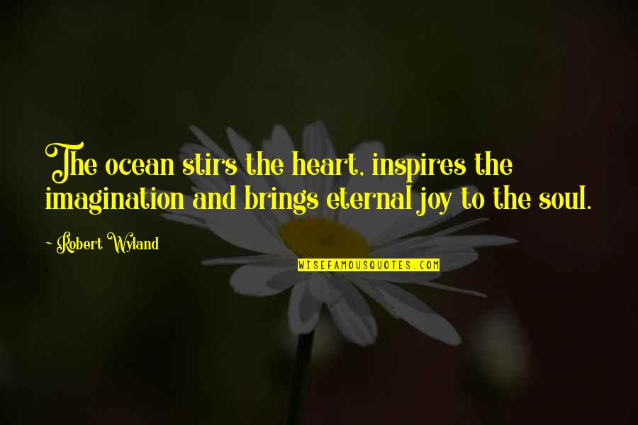 Heart In The Ocean Quotes By Robert Wyland: The ocean stirs the heart, inspires the imagination