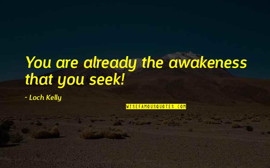 Heart Mindfulness Quotes By Loch Kelly: You are already the awakeness that you seek! Heart Mindfulness Quotes By Loch Kelly: You are already the awakeness that you seek!