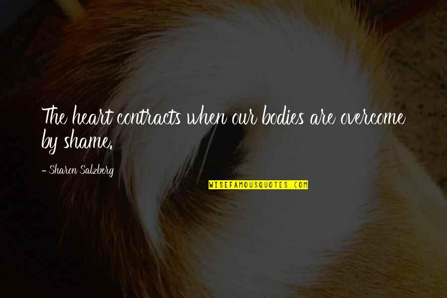 Heart Mindfulness Quotes By Sharon Salzberg: The heart contracts when our bodies are overcome Heart Mindfulness Quotes By Sharon Salzberg: The heart contracts when our bodies are overcome
