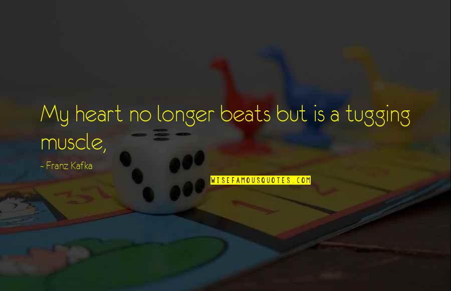 Heart Muscle Quotes By Franz Kafka: My heart no longer beats but is a