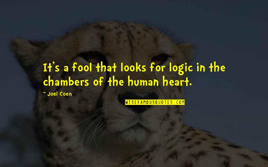 Heart Over Looks Quotes By Joel Coen: It's a fool that looks for logic in