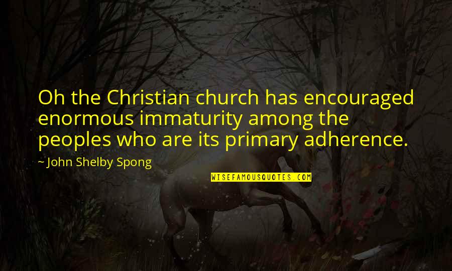 Heart Palpitation Quotes By John Shelby Spong: Oh the Christian church has encouraged enormous immaturity