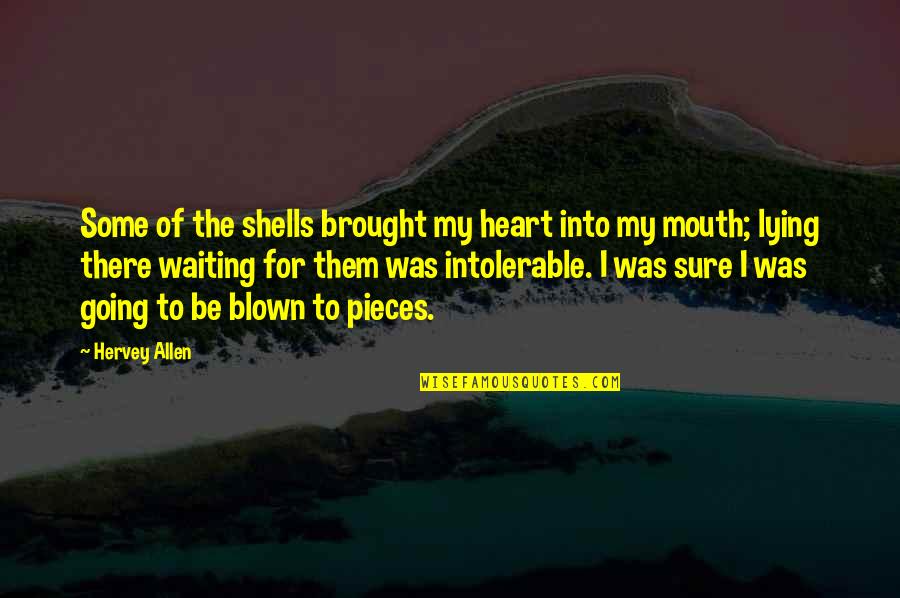 Heart Pieces Quotes By Hervey Allen: Some of the shells brought my heart into
