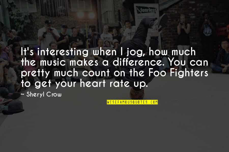 Heart Rate Quotes By Sheryl Crow: It's interesting when I jog, how much the