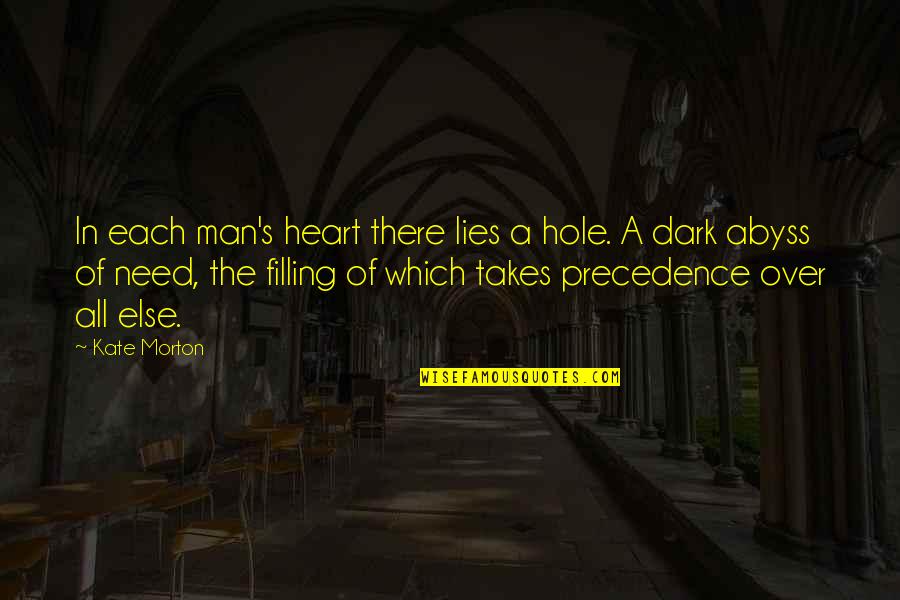 Heart There Quotes By Kate Morton: In each man's heart there lies a hole.