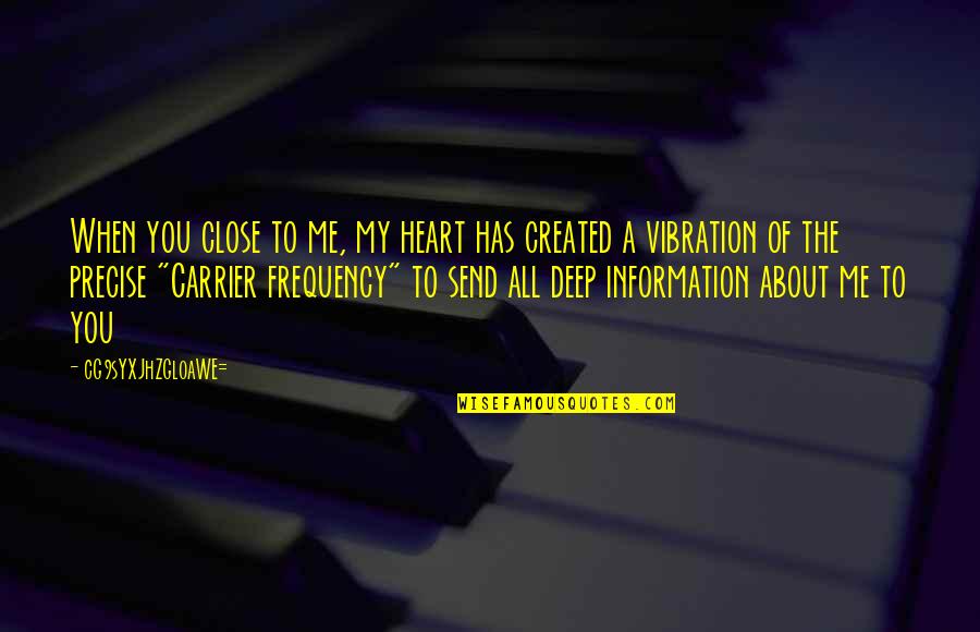 Heart Vibration Quotes By CG9sYXJhZGl0aWE=: When you close to me, my heart has