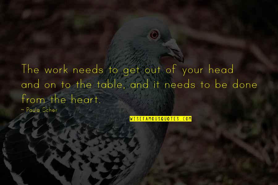Heart Vs Head Quotes By Paula Scher: The work needs to get out of your