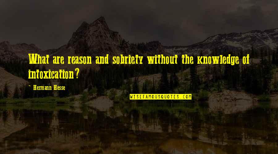 Heartbreak Changing You Quotes By Hermann Hesse: What are reason and sobriety without the knowledge