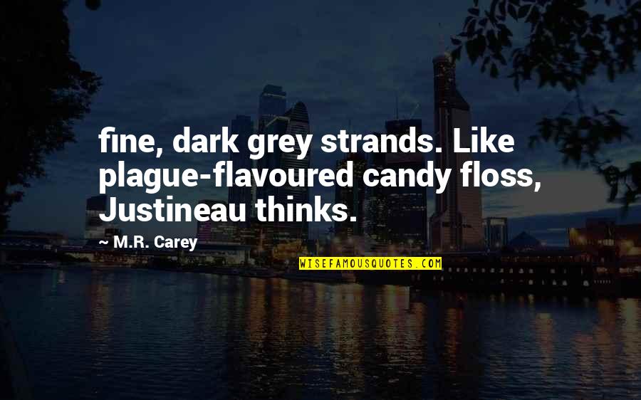 Heartbreak In Spanish Quotes By M.R. Carey: fine, dark grey strands. Like plague-flavoured candy floss,