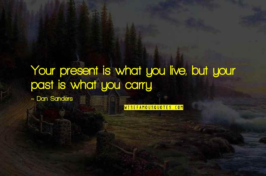 Heartfelt Positive Quotes By Dan Sanders: Your present is what you live, but your
