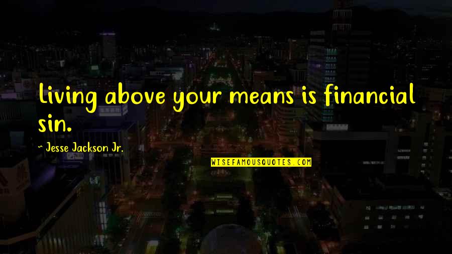 Heartmate Xve Quotes By Jesse Jackson Jr.: Living above your means is financial sin.
