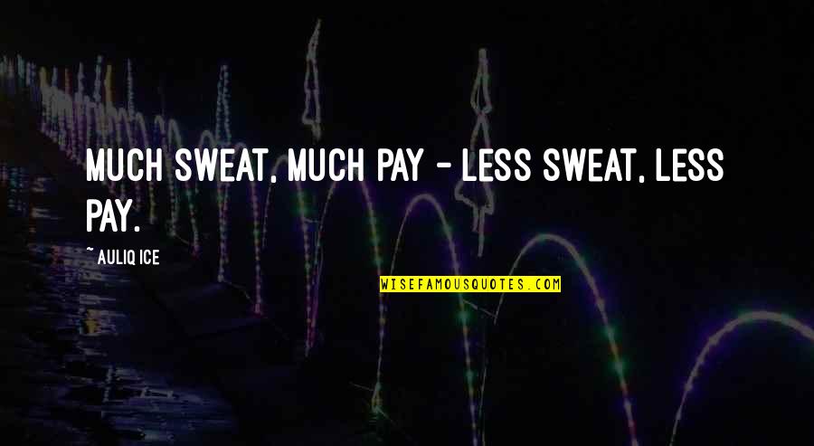 Heathcliff Being A Gypsy Quotes By Auliq Ice: Much sweat, much pay - Less sweat, less