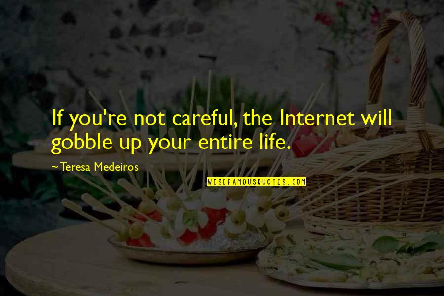 Heather Sellers Quotes By Teresa Medeiros: If you're not careful, the Internet will gobble