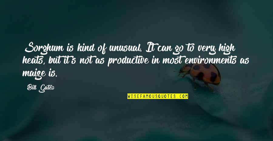 Heat's Quotes By Bill Gates: Sorghum is kind of unusual. It can go Heat's Quotes By Bill Gates: Sorghum is kind of unusual. It can go